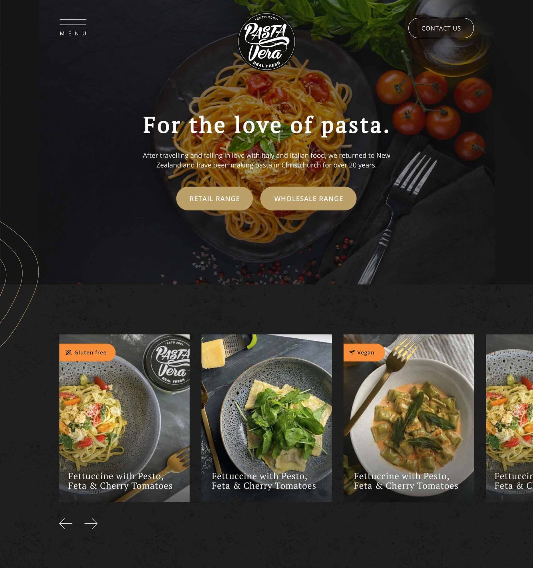 Pasta Vera website